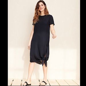 NWT Jenni Kayne silk tie navy dress -sz XS